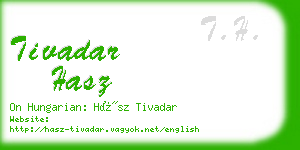 tivadar hasz business card